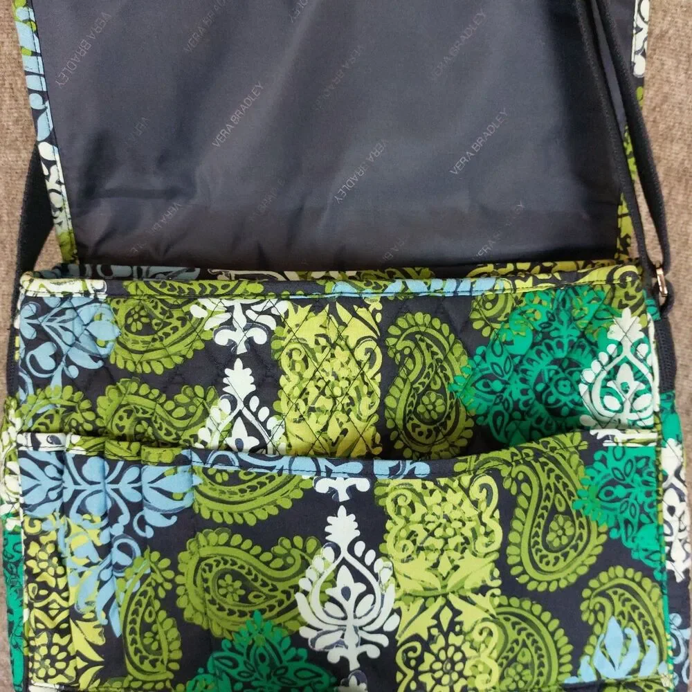 Vera Bradley Essential Messenger Bag Caribbean Seas Retired Pattern